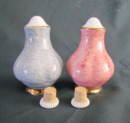 ROYAL ALBERT SALT & PEPPER=GOSSAMER pattern=UNMARKED=Good Condition.