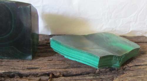 MALACHITE = 2 large pieces = Gemstone = Mineral = dimensions in listing.
