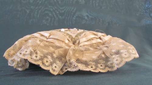 PINCUSHION=PIN CUSHION=ANTIQUE=EARLY 1800'S?=SILK=COTTON=SEWING=SEW=HABERDASHERY=PINS=EMBROIDERY