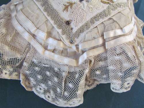 PINCUSHION=PIN CUSHION=ANTIQUE=EARLY 1800'S?=SILK=COTTON=SEWING=SEW=HABERDASHERY=PINS=EMBROIDERY