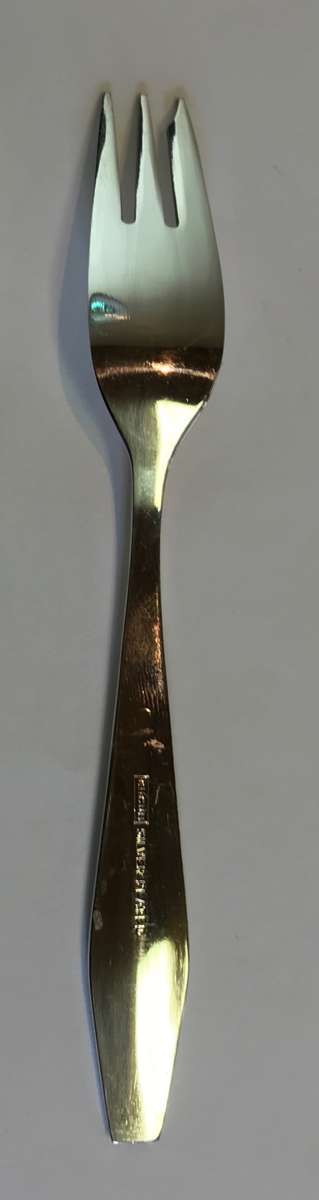 ROYAL ALBERT CAKE FORK=FLOWERS OF THE MONTH=JULY=SILVER PLATED=Maker - HCU.