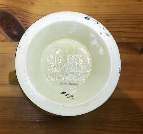 JUG ART DECO PILOT GIBSONS ENGLAND 9681R.N.787685 HAND PAINTED CONICAL PITCHER WATER LILIES PLANTS