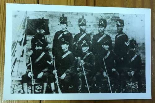 BOER WAR PHOTOGRAPH=NATAL HUSSAR'S NCO's=COPYRIGHT LOCAL HISTORY MUSEUM=RIFLES=SOLDIERS