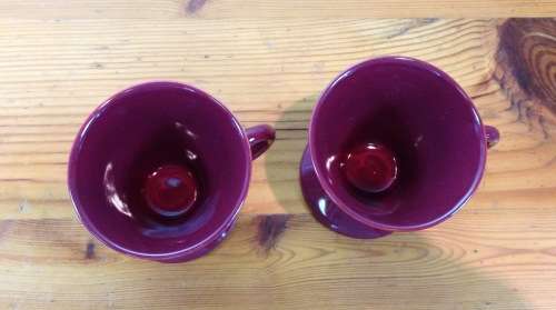 2 x CLOWN FOOTED EXPRESSO CUPS=Linda Frichtel=1999=Demitasse=COFFEE=STUNNING!!!!