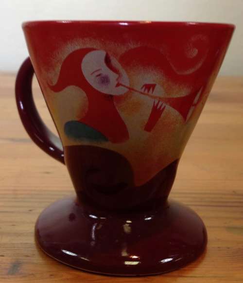2 x CLOWN FOOTED EXPRESSO CUPS=Linda Frichtel=1999=Demitasse=COFFEE=STUNNING!!!!