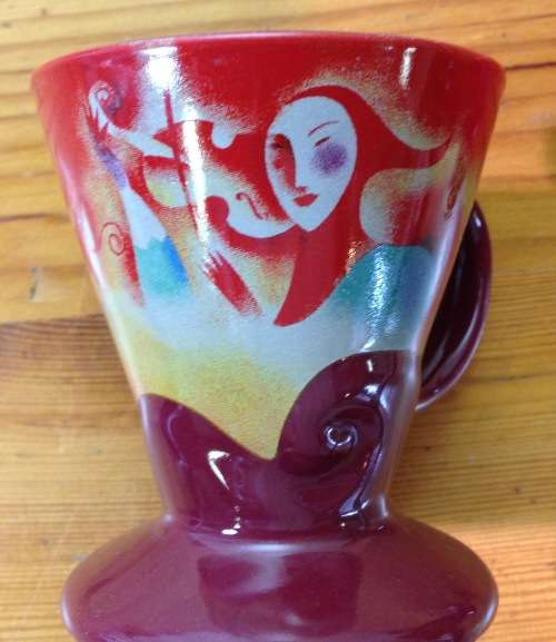 2 x CLOWN FOOTED EXPRESSO CUPS=Linda Frichtel=1999=Demitasse=COFFEE=STUNNING!!!!