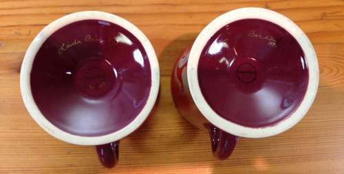 2 x CLOWN FOOTED EXPRESSO CUPS=Linda Frichtel=1999=Demitasse=COFFEE=STUNNING!!!!