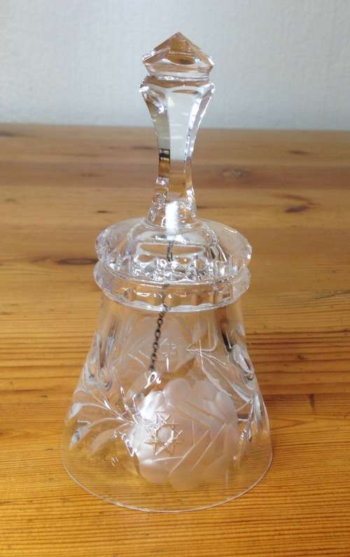 TABLE BELL=CUT-GLASS=ROSE CUT.