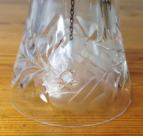 TABLE BELL=CUT-GLASS=ROSE CUT.