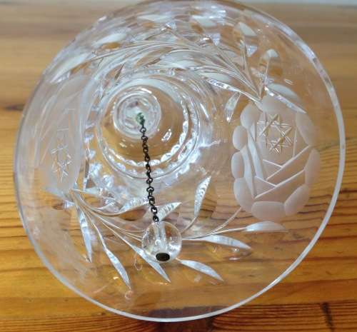 TABLE BELL=CUT-GLASS=ROSE CUT.
