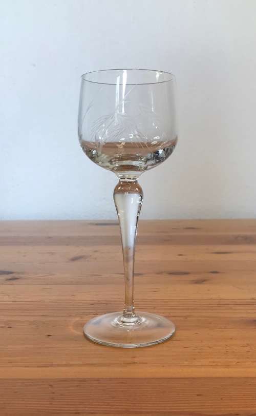 HOCK Glasses x set of 6 WHEAT PATTERN STUNNING!!! WINE GIN??? GLASS