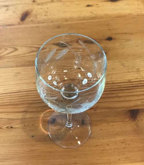 HOCK Glasses x set of 6 WHEAT PATTERN STUNNING!!! WINE GIN??? GLASS