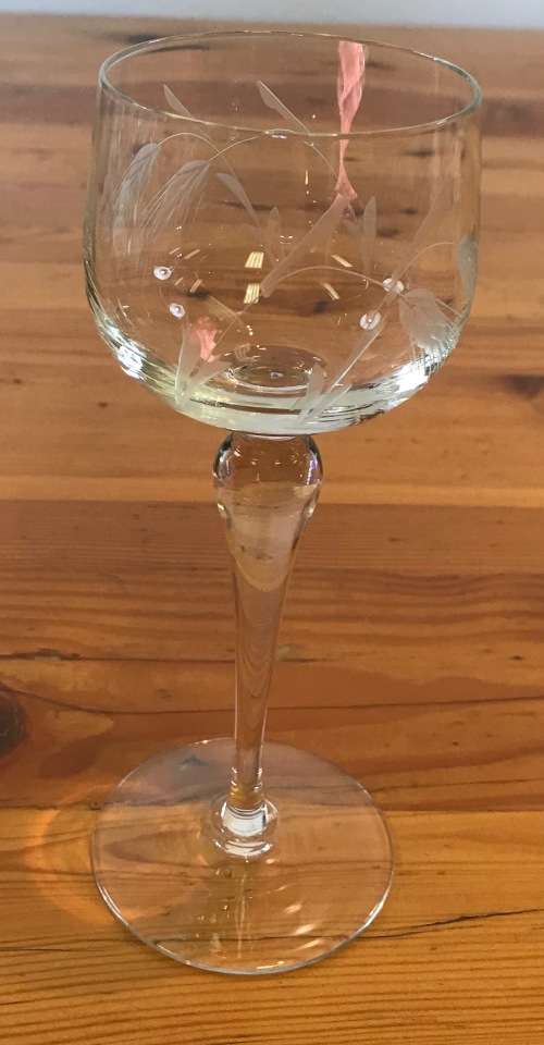 HOCK Glasses x set of 6 WHEAT PATTERN STUNNING!!! WINE GIN??? GLASS