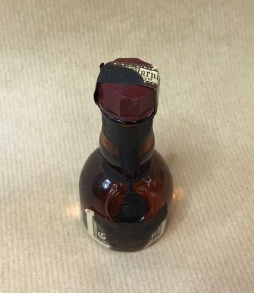 MINIATURE LIQUEUR BOTTLE=GRAND MARNIER=FRANCE=40% PROOF.