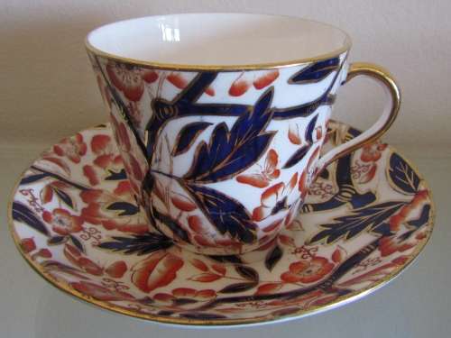 BLOOR DERBY BAMBOO PATTERN (Imari Pallet) 6 huge TEA CUPS & SAUCERS c1830 RARE!! (ROYAL CROWN DERBY)