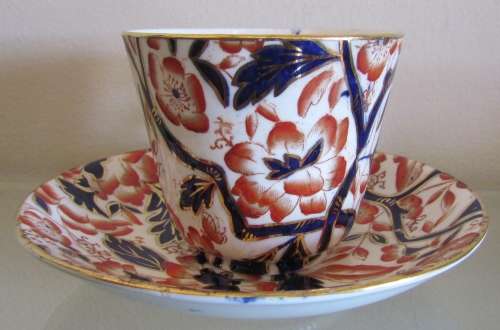 BLOOR DERBY BAMBOO PATTERN (Imari Pallet) 6 huge TEA CUPS & SAUCERS c1830 RARE!! (ROYAL CROWN DERBY)