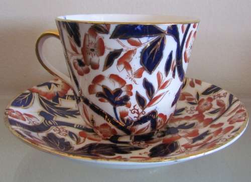 BLOOR DERBY BAMBOO PATTERN (Imari Pallet) 6 huge TEA CUPS & SAUCERS c1830 RARE!! (ROYAL CROWN DERBY)