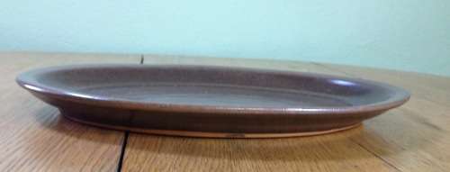 EARTHENWARE BROWN PLATTER - OVAL.