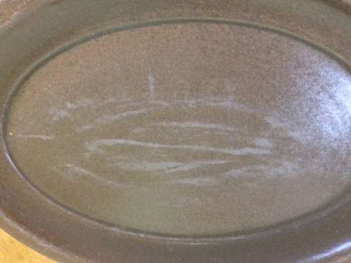 EARTHENWARE BROWN PLATTER - OVAL.