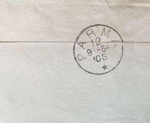 COLORNO=PARMA=ITALY=1884=MAYOR and MUNICIPALITY cachets=WRAPPER=SG32 10c RED 1879=KING UMBERTO.