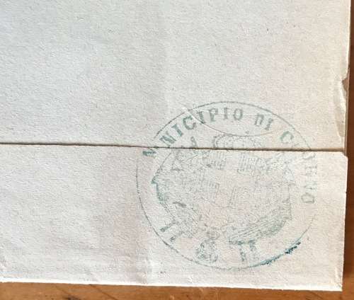 COLORNO=PARMA=ITALY=1884=MAYOR and MUNICIPALITY cachets=WRAPPER=SG32 10c RED 1879=KING UMBERTO.