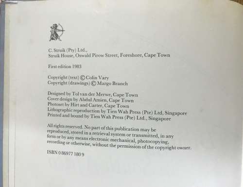 DIVING FOR CRAYFISH IN SOUTH AFRICA COLIN VARY Published by Struik 1983 Margo Branch LOBSTERS.