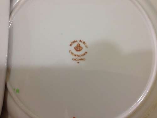 ROYAL ALBERT DERBY IMARI STYLE SQUARE ENTREE SALAD DESSERT PLATES x 8 CROWN CHINA 1917-1925 ENGLAND