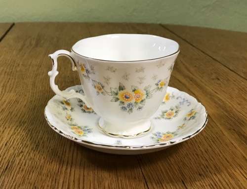 ROYAL ALBERT=BRONTE=DUO=TEA CUP + SAUCER=1st quality=Bone China=England.