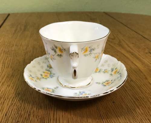 ROYAL ALBERT=BRONTE=DUO=TEA CUP + SAUCER=1st quality=Bone China=England.