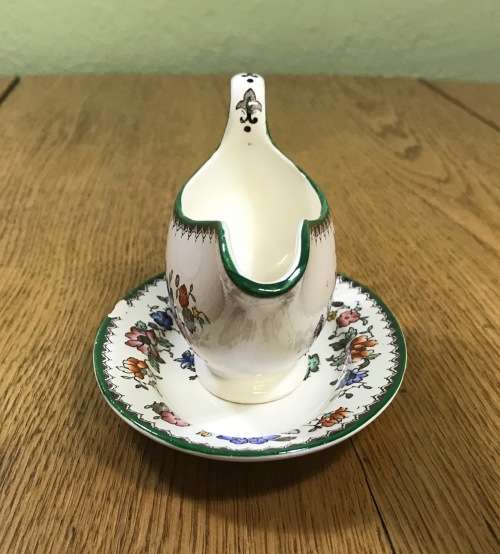 COPELAND SPODE=CHINESE ROSE=GRAVY / SAUCE BOAT and UNDERPLATE=MINIATURE=SMALL=STUNNING!!!!!