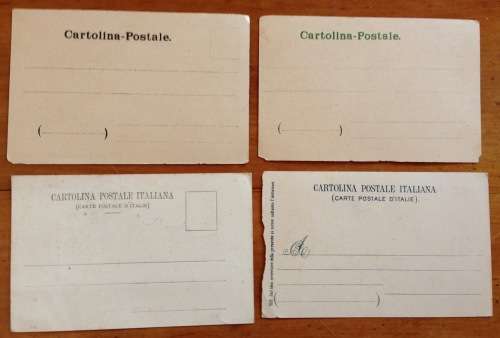 POSTCARDS x 4 POST CARDS BLACK and WHITE BOLOGNA ITALY R. PNACOTECA GARIBALDI MONUMENT ARCH of PEACE