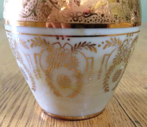 LIMOGES=FRANCE=Perfume Spay Bottle=ATOMISER=Gilt decoration=damaged as shown.