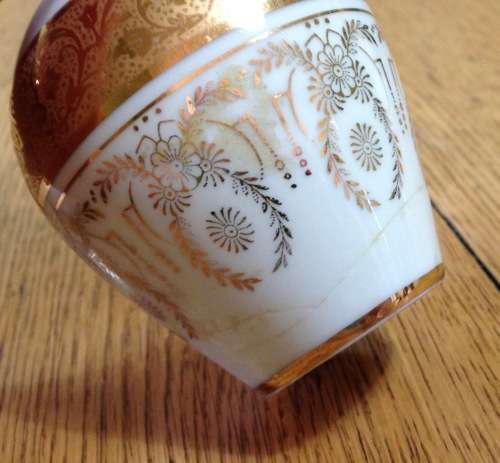 LIMOGES=FRANCE=Perfume Spay Bottle=ATOMISER=Gilt decoration=damaged as shown.