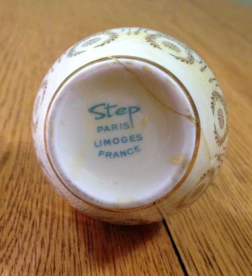 LIMOGES=FRANCE=Perfume Spay Bottle=ATOMISER=Gilt decoration=damaged as shown.