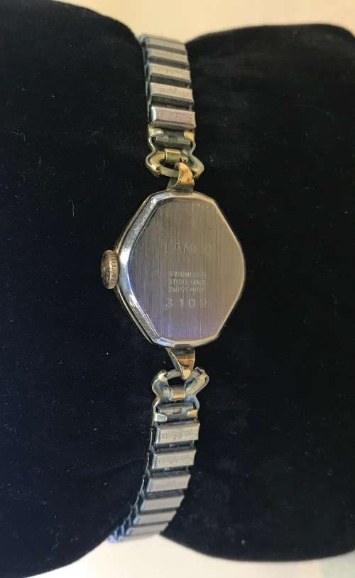 LANCO LADIES Wristwatch WATCH 17 JEWELS SWISS MADE INCABLOC STAINLESS STEEL SPEIDEL EXPANSION STRAP!