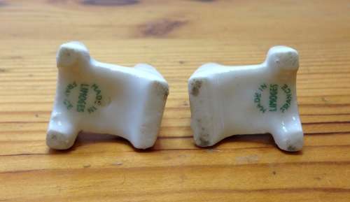 LIMOGES French Miniature Porcelain CHAIRS x 2=LOUNGERS=France=Dolls House=ALL WHITE.