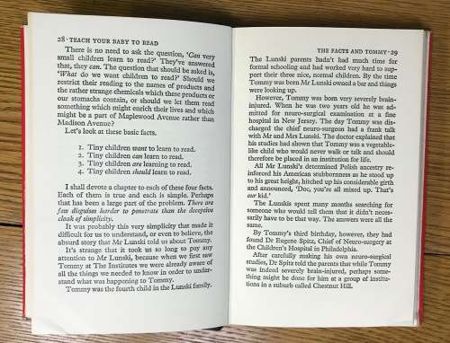 TEACH YOUR BABY TO READ GLENN J. DOMAN 1965 Lovely Book!!!