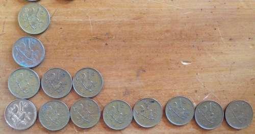 COINS x 43=SOUTH AFRICA=1 cent=1966-1989=Various mixed years=UNCHECKED=HERN D19-D46.