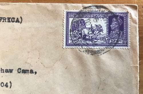 INDIA LETTER from BOMBAY to JOHANNESBURG SOUTH AFRICA 1939 + CONTENTS 2 LETTERS WRITTEN in HINDI?