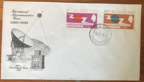 BASUTOLAND FDC INTERNATIONAL TELECOMMUNICATIONS UNION CENTENARY 1865-1965 a