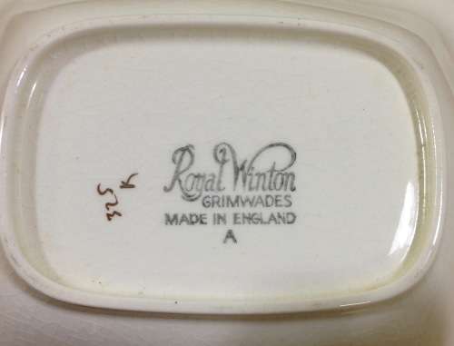 Royal Winton Grimwades Chintz NUTDISH SNACK TRAY/BOWL HANDLES ENGLAND 1951-1964 Floral!!