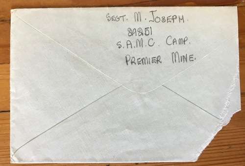 SOUTH AFRICAN MEDICAL CORPS TRAINING DEPOT CULLINAN DEPARTMENT OF DEFENCE PREMIER MINE to JHB WWII