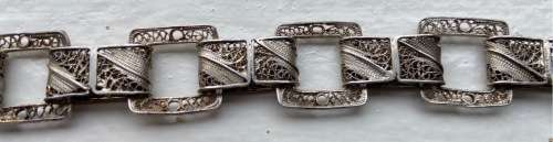 FILIGREE STERLING SILVER BRACELET 16 grams 210mm clasp to loop 15mm widest point!!! Beautiful!!!