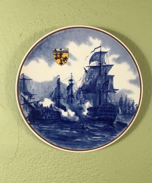 VILLEROY and BOCH GERMANY THE BATTLE OF TRAFALGAR 1805 COMMEMORATIVE PLATE 1981 FAMOUS SEA BATTLES.
