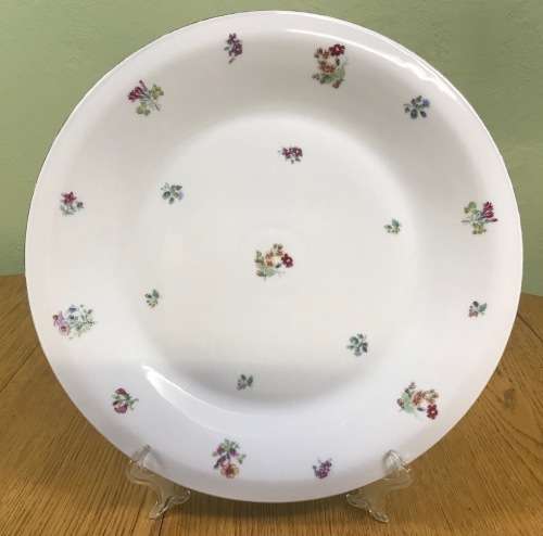 CAKE PLATE SERVING PLATTER ROUND LARGE 310mm Diameter GERMANY ESCHENBACH US ZONE FLORAL FLOWERS.