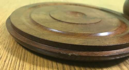 ROUND WOODEN BOWL and LID TOBACCO? MAHOGANY?? TEAK?? Please read notes.....