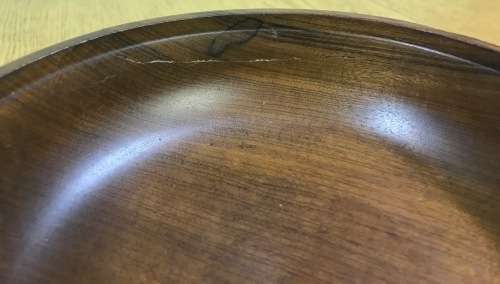 ROUND WOODEN BOWL and LID TOBACCO? MAHOGANY?? TEAK?? Please read notes.....