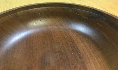 ROUND WOODEN BOWL and LID TOBACCO? MAHOGANY?? TEAK?? Please read notes.....
