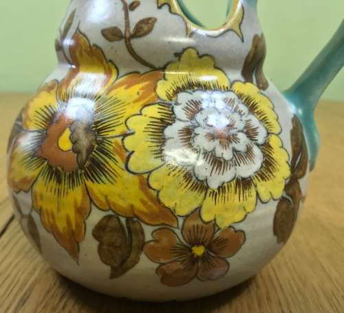 GOUDA HOLLAND JUG PITCHER 2544 DENA PATTERN 4227 FLOWERS FLORAL Please read notes....