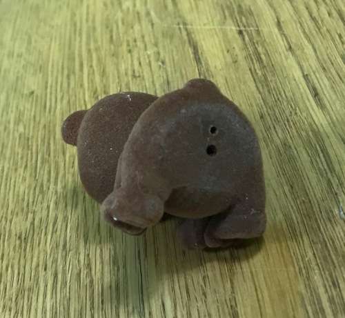 THE OWL and THE BEAR!!! OWL made with STONE AGATE? FOSSILS in the AGATE? STUNNING ITEM!!!